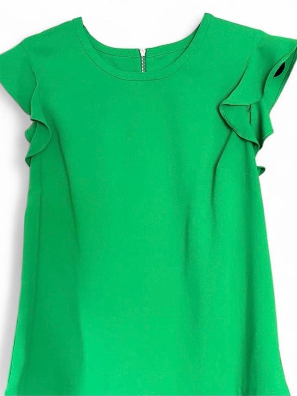 J. Crew Emerald Green Ruffle Sleeve Tank